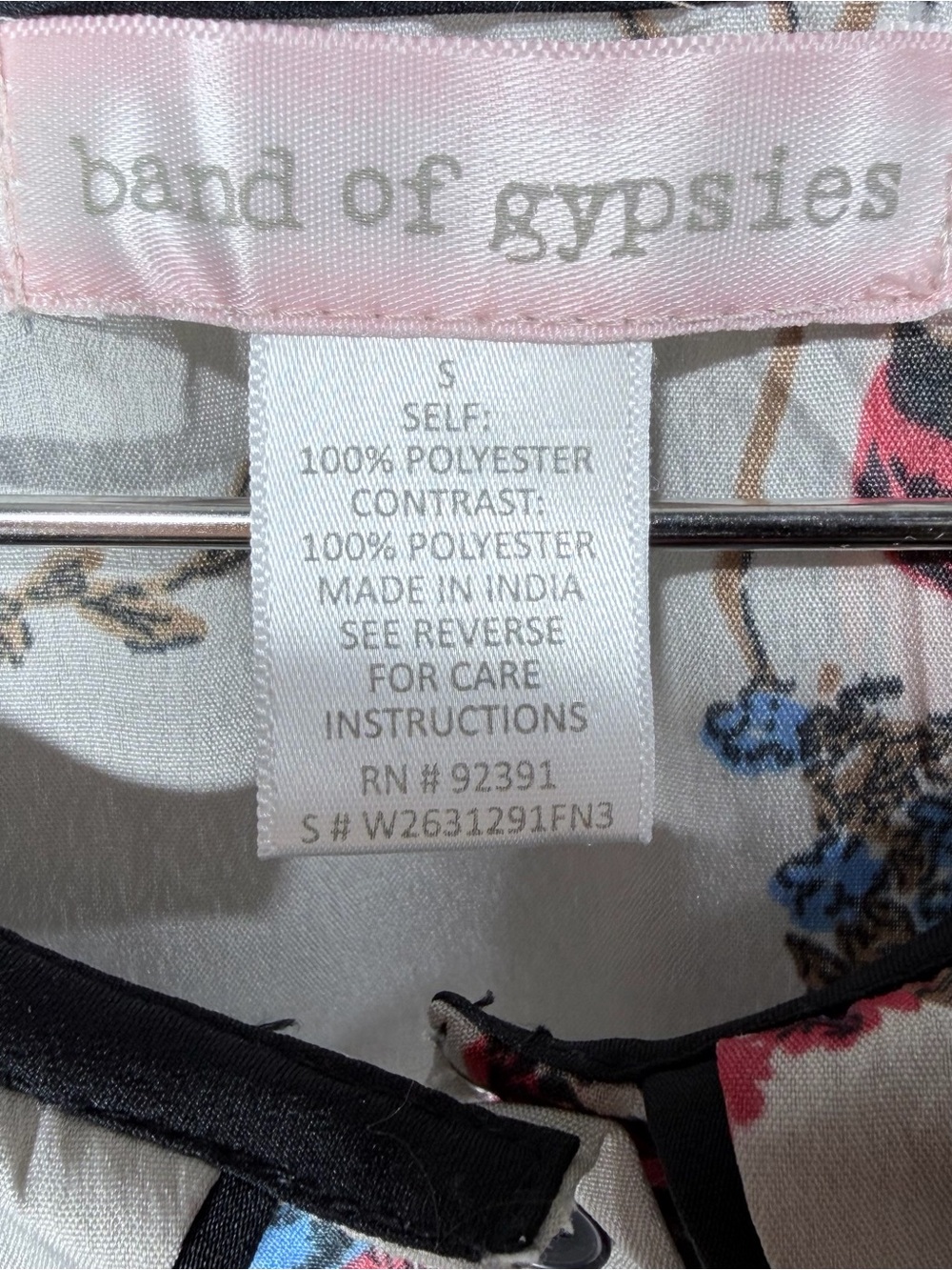 Band of Gypsies Bird Print Peter Pan Collar Fit & Flare Dress S - Picture 5 of 5